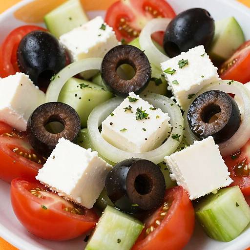 Colorful Close-Up Greek Salad