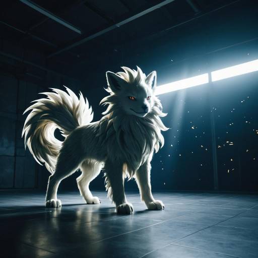 Epic Haunted Ninetales with Dramatic Lighting