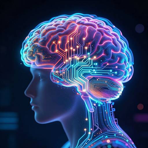 Digital Brain AI Art Visualization