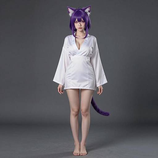 Cosplay photo of onigirya (nekomata okayu). Costume clothes