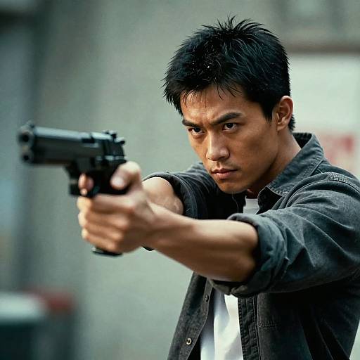 Cinematic Asian Action Hero Portrait