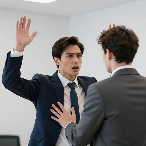 Intense Confrontation Between Two Men