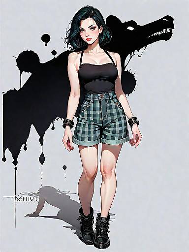 Stylish Woman in Trendy Summer Outfit