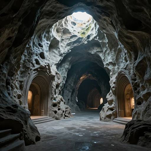 Underground City Inside a Colossal Geode