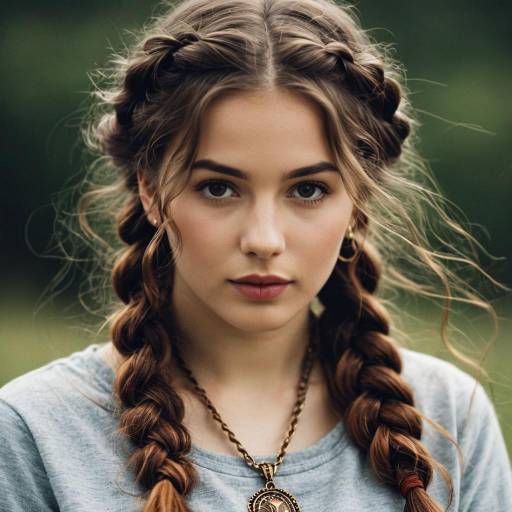 Realistic Foxy Locks Braided Portrait