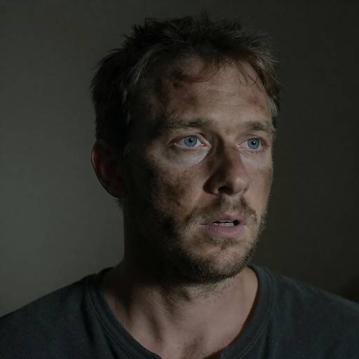 Close-Up of a Disheveled Man