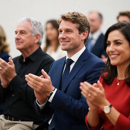 Three People Clapping in a Row