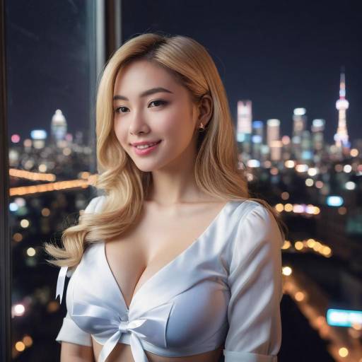 Blonde Girl with Butterfly Hair Ornament