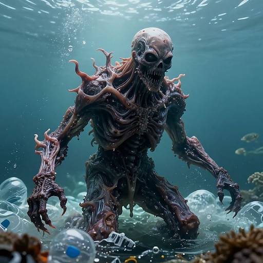 Radioactive Mutated Plastic Ocean Monster