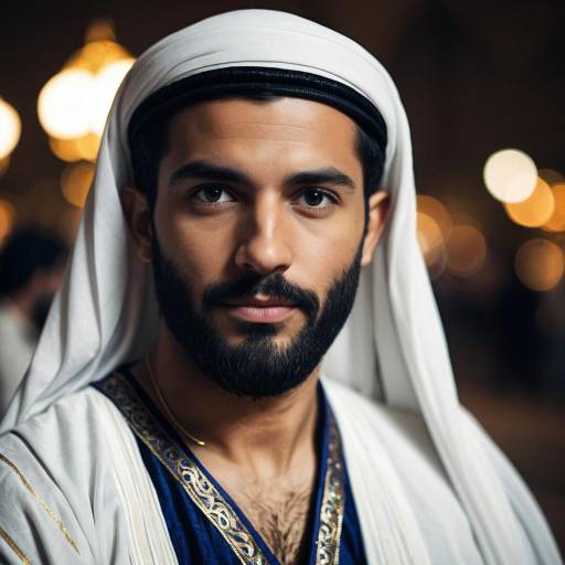 Portrait of Arabian Man in Traditional Clothing