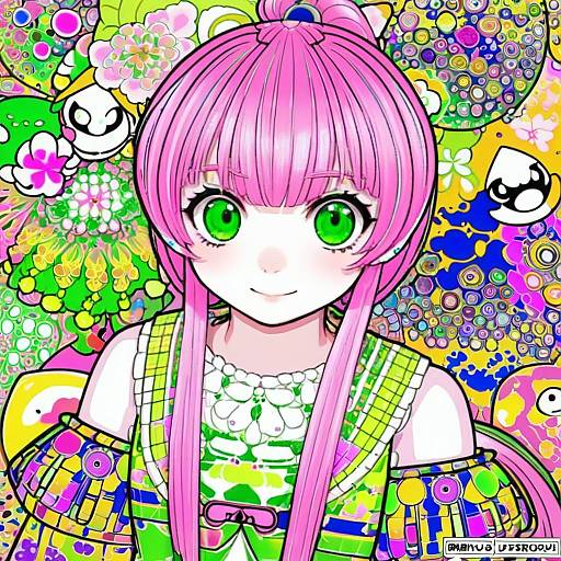 Illustration of Hana (pangya), pangya in the style of Krekkov