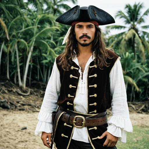 Male Pirate in Caribbean Costume Portrait