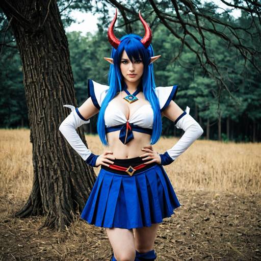 Female Kamina Cosplay in Forest