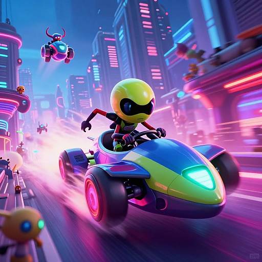 Ben 10 Neon Alien City Race