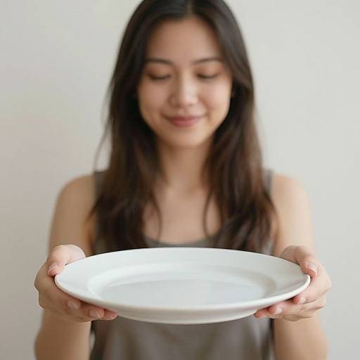 Woman Facing Empty Plate