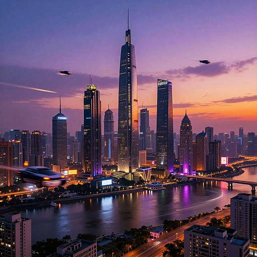 Futuristic Cityscape of Year 3000