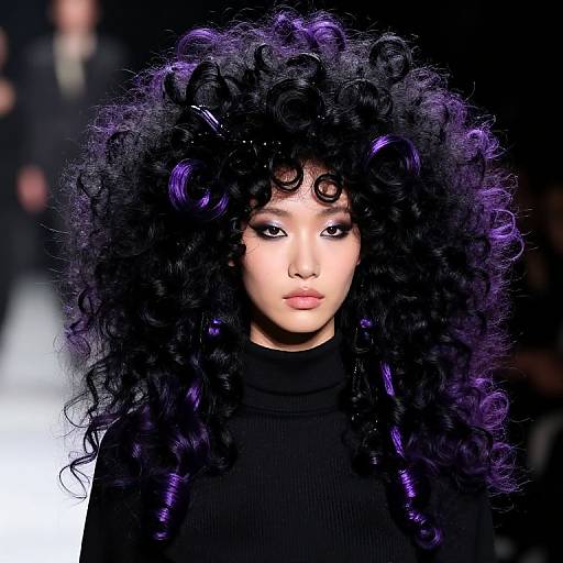 Avant-Garde Black and Purple Hairstyles