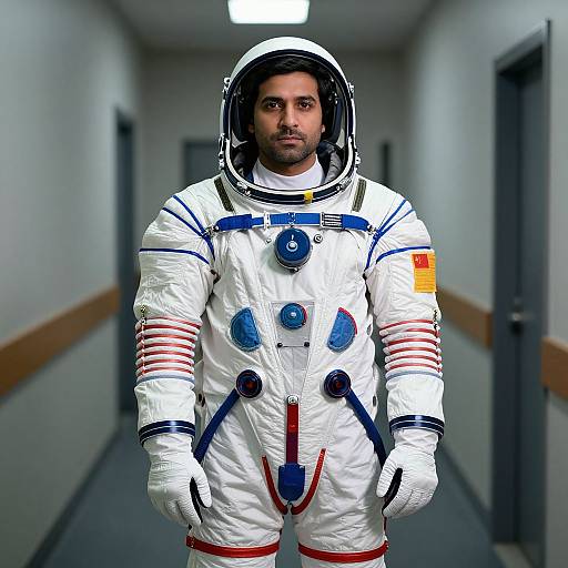 Indian Astronaut in Space Suit