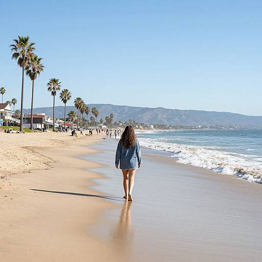 Serene Sunny Beach Walk