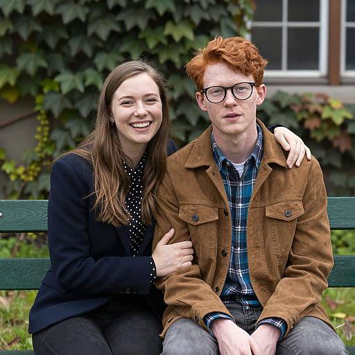 Young Couple in Garden Setting