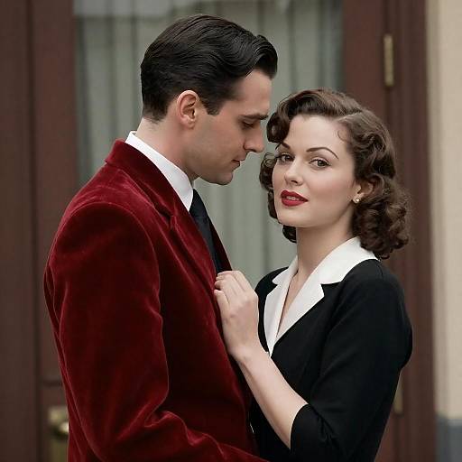 1930s Vintage Couple Embracing