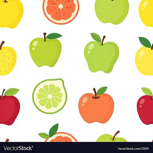 Colorful Fruit Pattern Vector Design