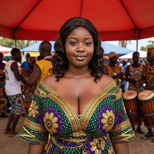 Candid Portrait of Ivory Coast Festival