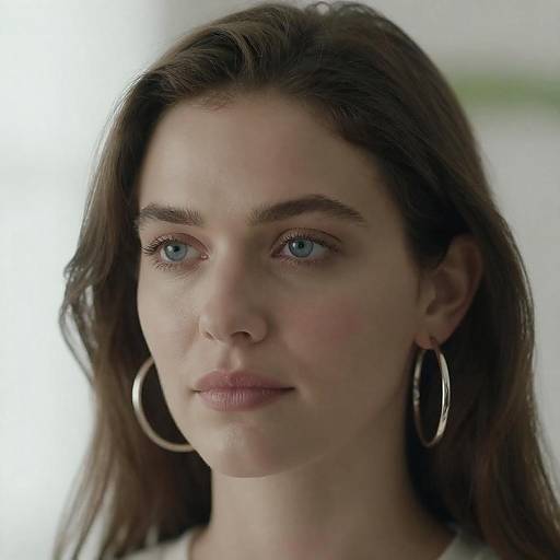 Close-Up Portrait of a Calm Woman