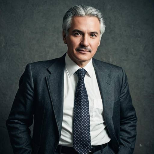 Mature businessman in vintage Soviet official suit
