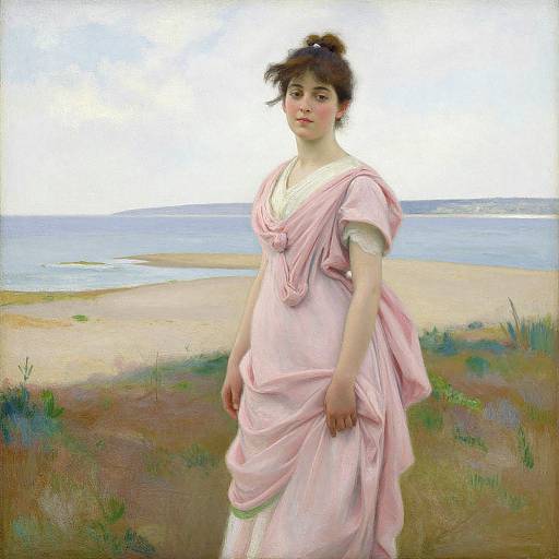 Serene Woman in Pink by Bazille
