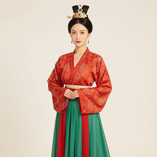 Elegant Female in Traditional Chinese Dress