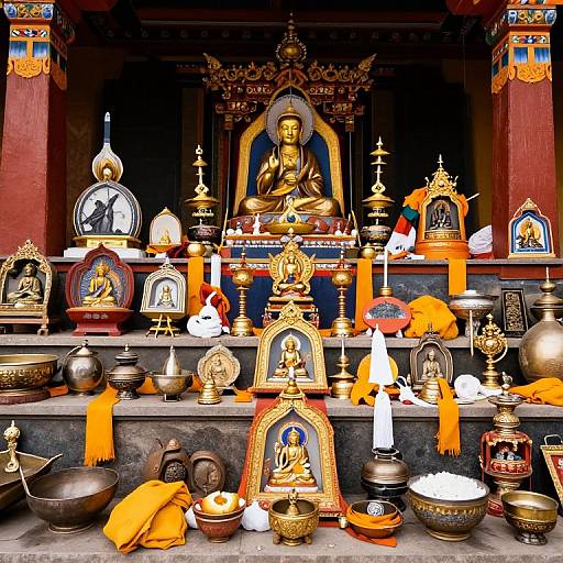 Sacred Offerings at Kachoe Dechen Ling