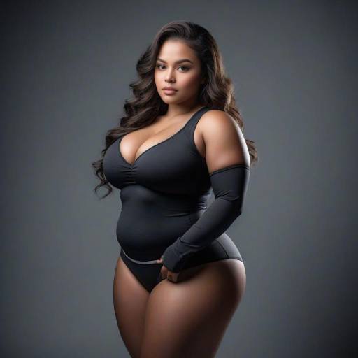 Bright Studio Portrait of Young Woman