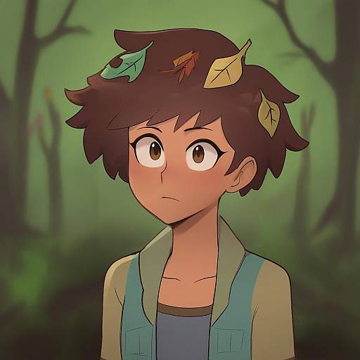 Illustration of Anne boonchuy, amphibia in the style of Lazyprocrastinator