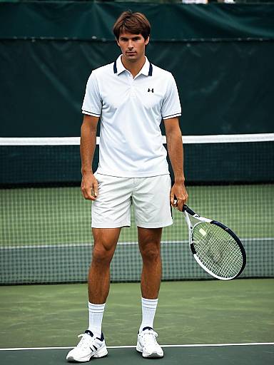 Realistic Male Tennis Player Portrait