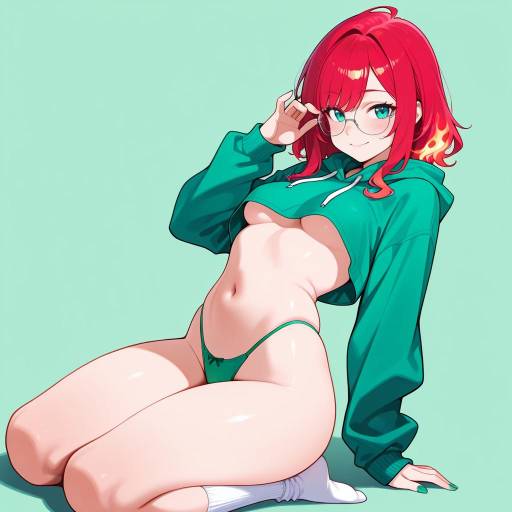 Daring Woman with Fiery Red Curls Daring Woman with Fiery Red Curls