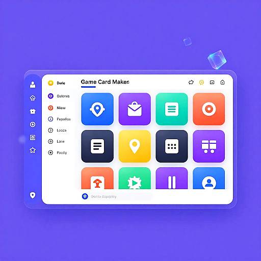Futuristic Game Card Maker Interface