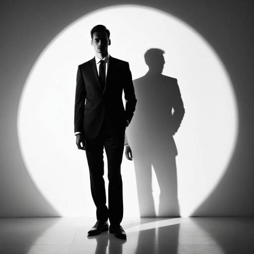 Confident Silhouette in Minimalist Style