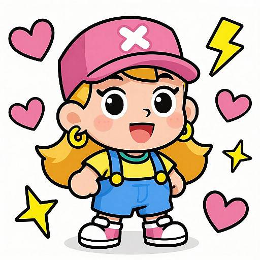 Jojo Siwa Playful Cartoon Art