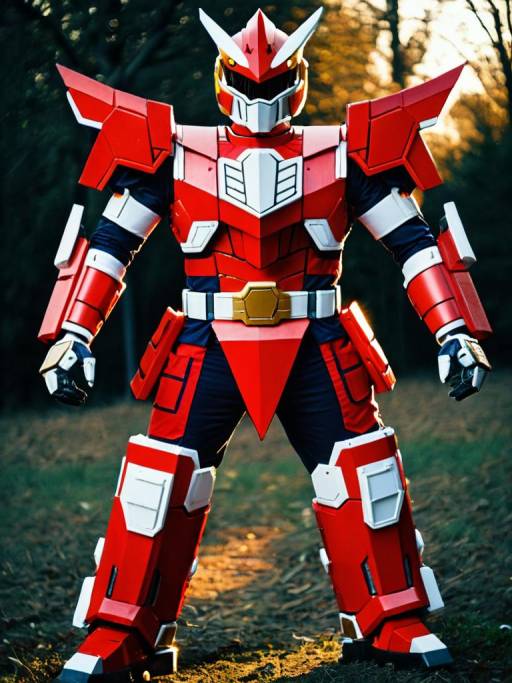 Realistic Red Battlezord Cosplay Photo