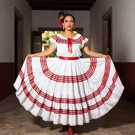 Mexican Woman in Traditional Dress