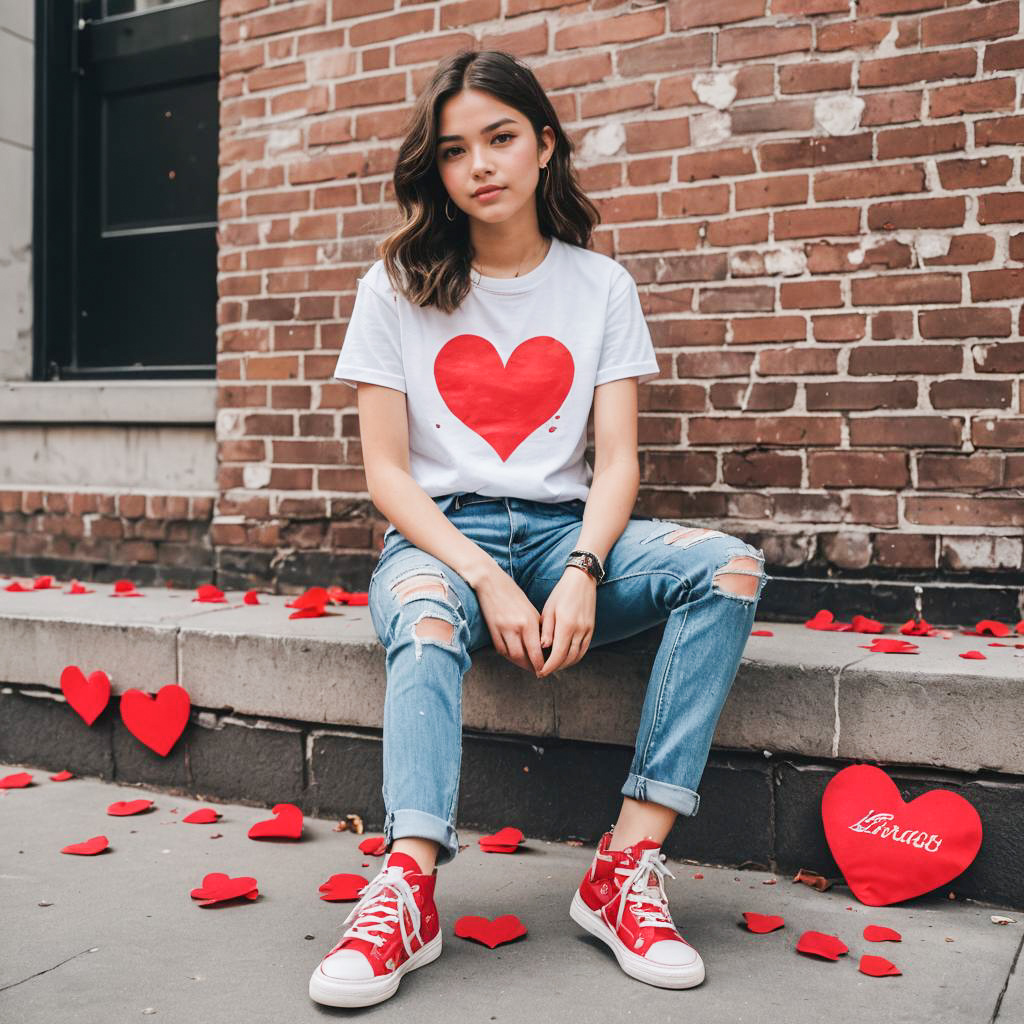 Trendy Teen in Valentine's Day Fashion