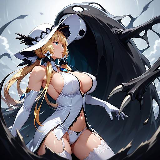 Illustration of Arakune, blazblue in the style of Mel/a