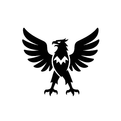 Minimalist Black and White Griffin Logo
