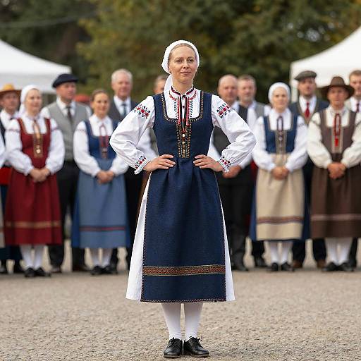 Woman in Danish Folk Dance Costume