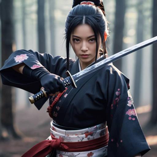 Warrior in the Forest: A Realistic Portrait