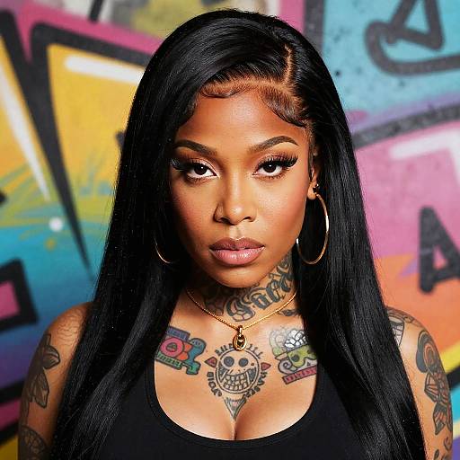 Nicki Minaj Graffiti Art Portrait