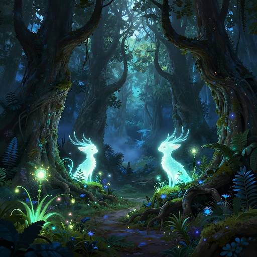 Enchanted Luminescent Mythical Forest