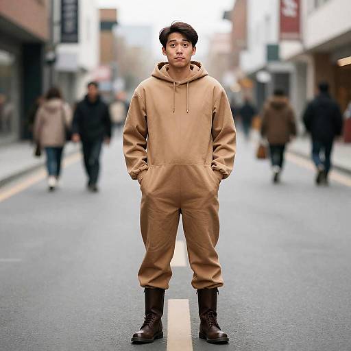 Man in Funny Costume on Street