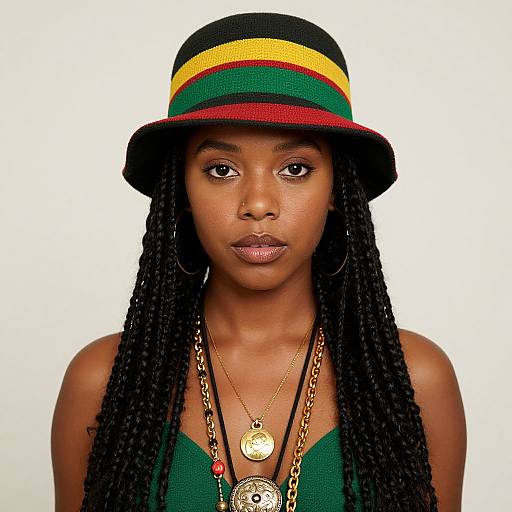 Realistic Dark-Skinned Reggae Woman